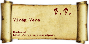 Virág Vera névjegykártya
