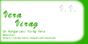 vera virag business card