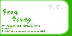 vera virag business card